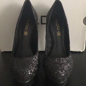 Valik Black Glittered Pumps- Aldo